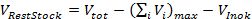 figure-protocol-2 Static equilibrium equation, V_reststock = V_tot - (ΣV_i)_max - V_nok, formula analysis.